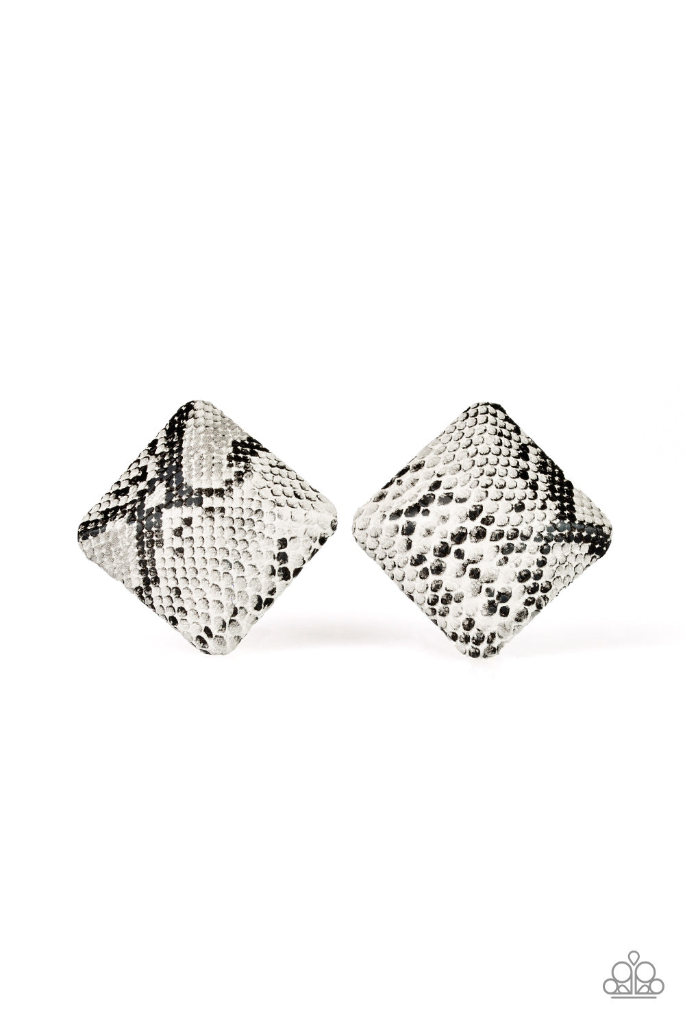 Paparazzi Accessories Making HISS-Tory White Python Earrings - Lady T Accessories