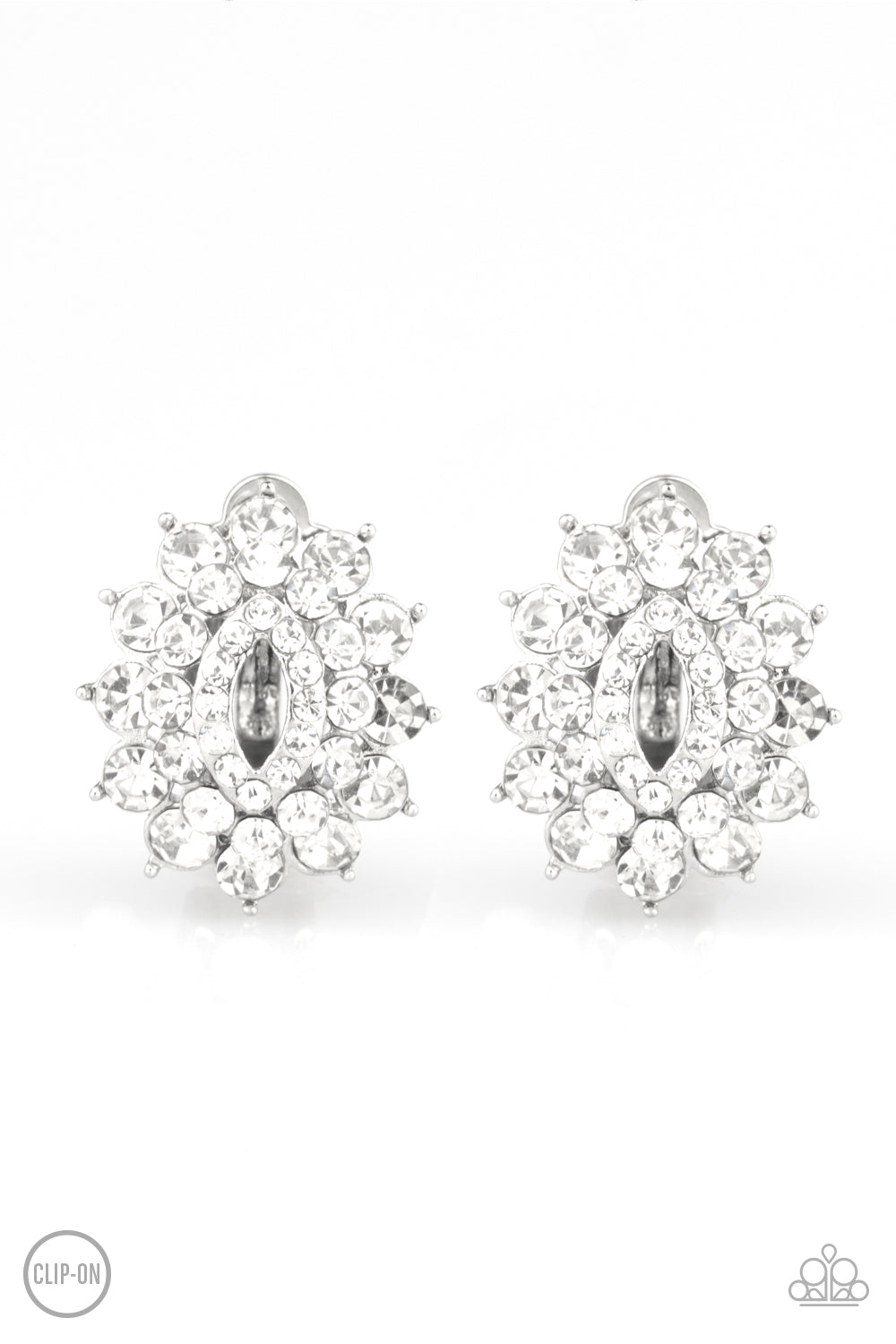 Paparazzi Accessories Brighten the Moment - White Earrings - Lady T Accessories