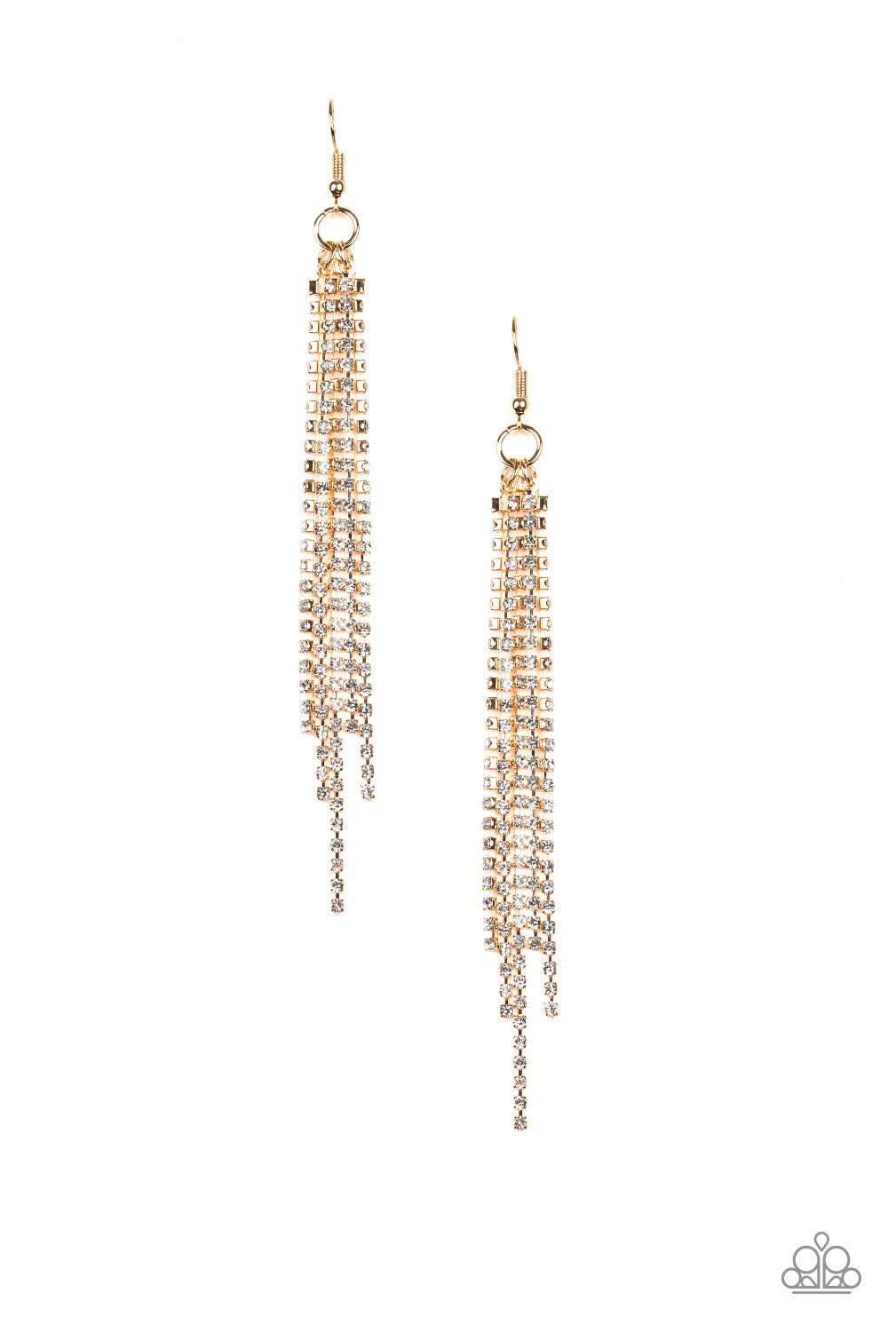 Paparazzi Accessories Center Stage Status Gold Earrings - Lady T Accessories