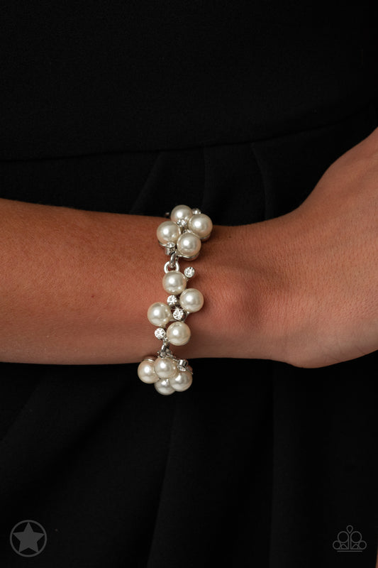 Paparazzi Accessories I Do - White Pearl Blockbuster Bracelets - Lady T Accessories