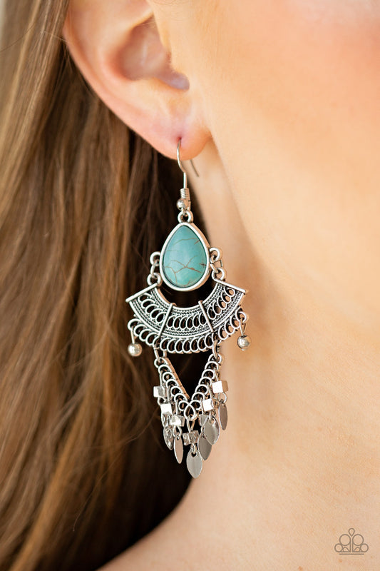 Vintage Vegabond Blue Earrings Paparazzi Accessories Lady T Accessories - Lady T Accessories