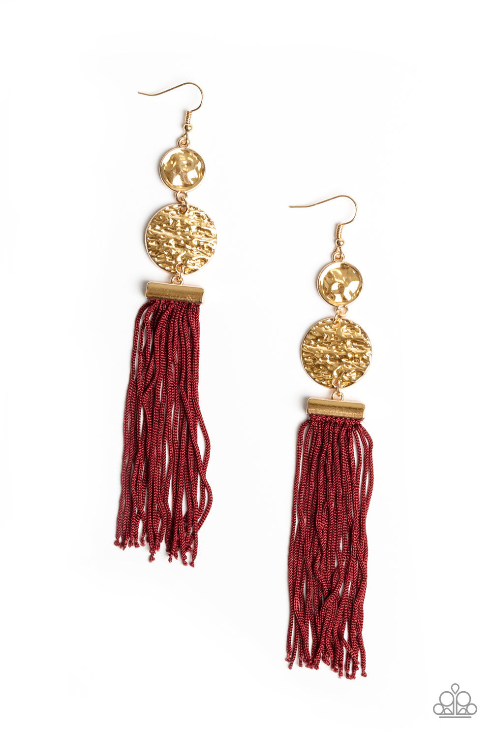 Paparazzi Accessories Lotus Gardens - Red Earrings - Lady T Accessories