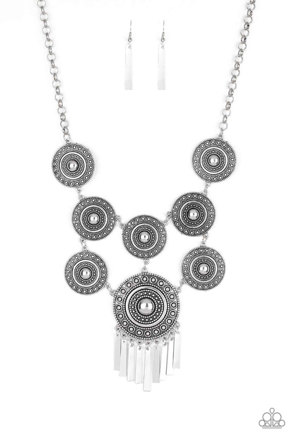 Paparazzi Accessories Modern Medalist - Silver Necklaces - Lady T Accessories
