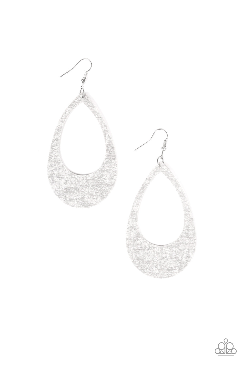 Paparazzi Accessories What a Natural - Silver Leather Earrings - Lady T Accessories