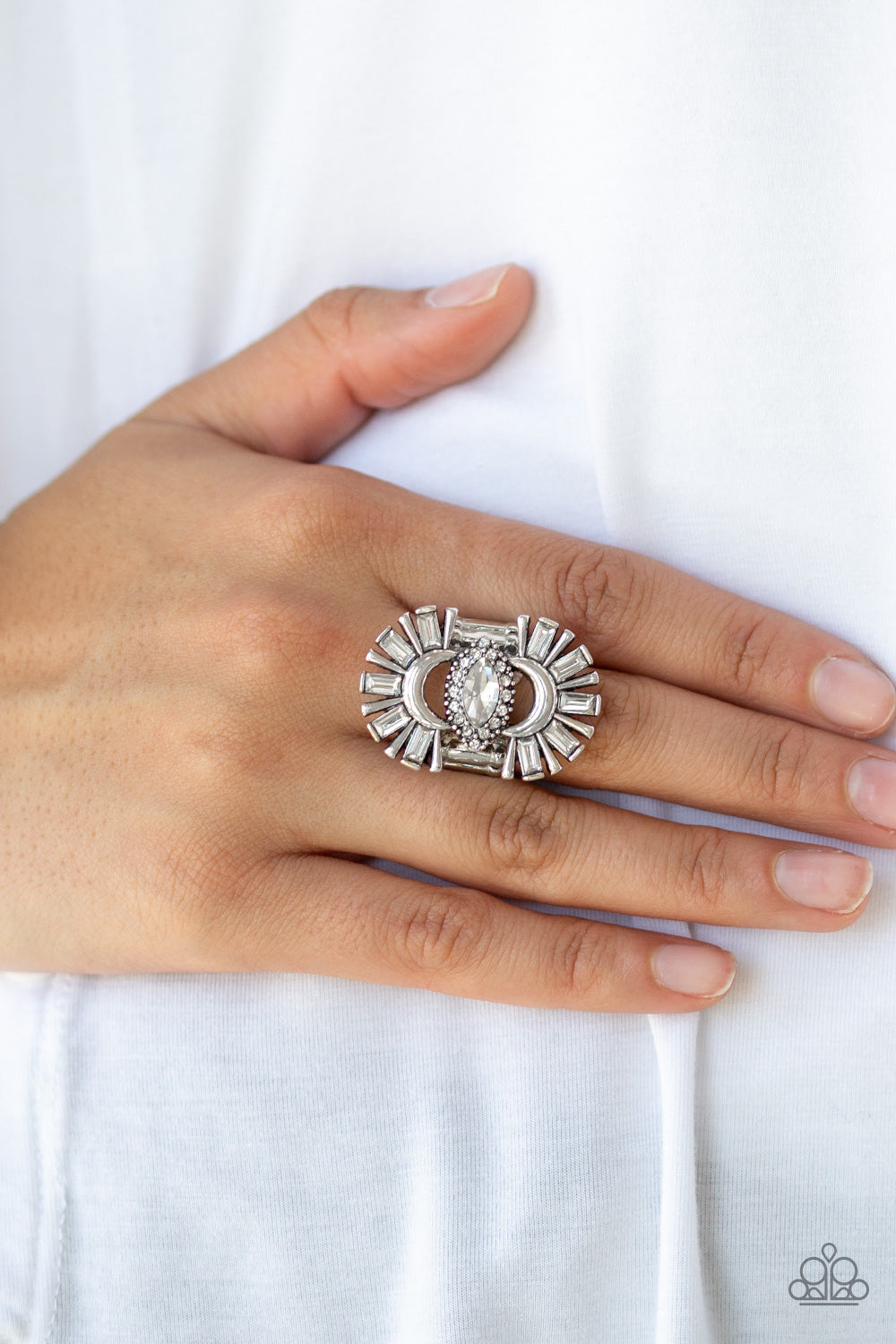 Paparazzi Accessories Deco Diva - White Rings - Lady T Accessories