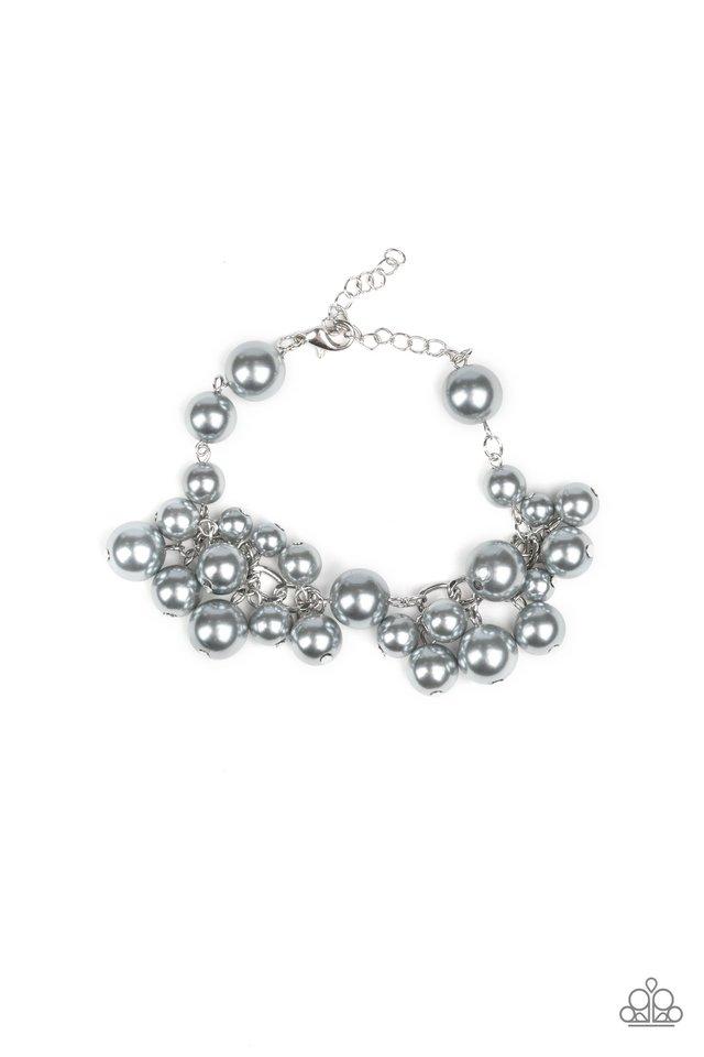 Clusters of classic and oversized silver pearls swing from a pearl beaded silver chain, creating a fabulous fringe. Features an adjustable clasp closure. Sold as one individual bracelet.  Paparazzi Jewelry is lead and nickel free so it's perfect for sensitive skin too!