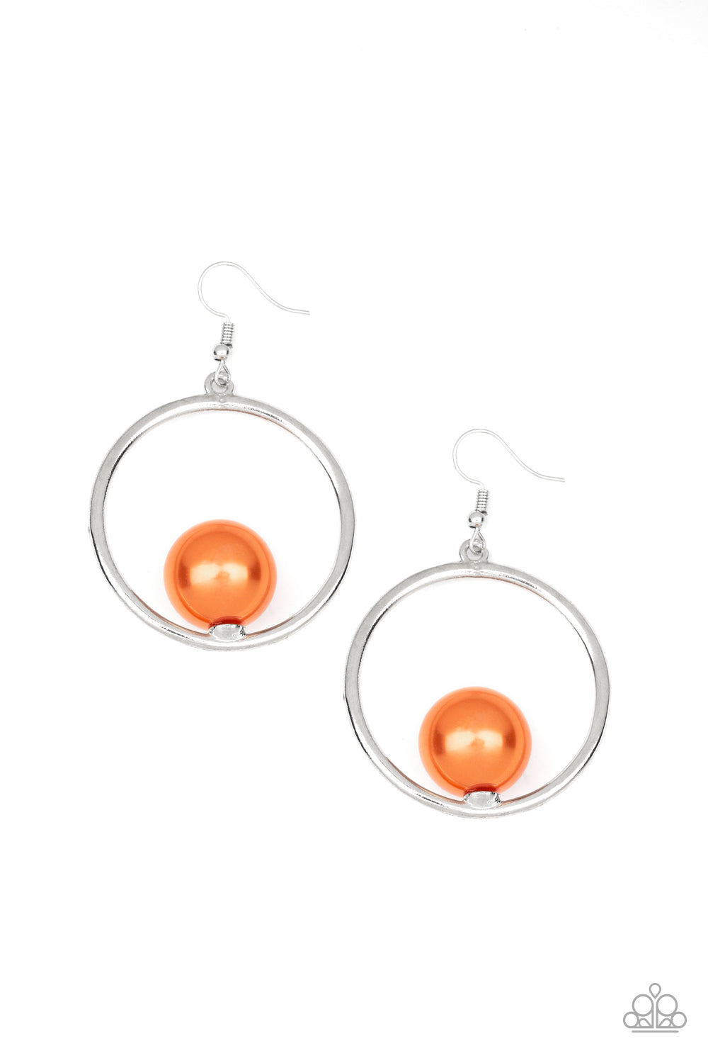 Paparazzi Accessories Solitaire REFINEMENT - Orange Earrings - Lady T Accessories