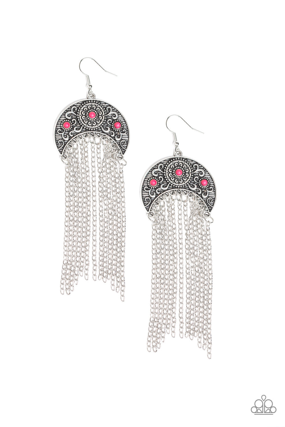 Paparazzi Accessories Lunar Melody - Pink Earrings - Lady T Accessories