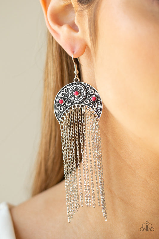Paparazzi Accessories Lunar Melody - Pink Earrings - Lady T Accessories