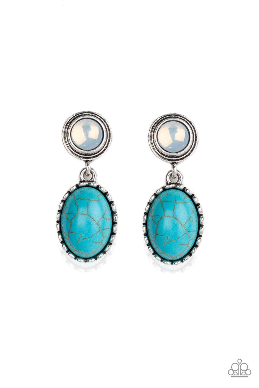 Paparazzi Accessories Western Oasis - Blue Earrings - Lady T Accessories