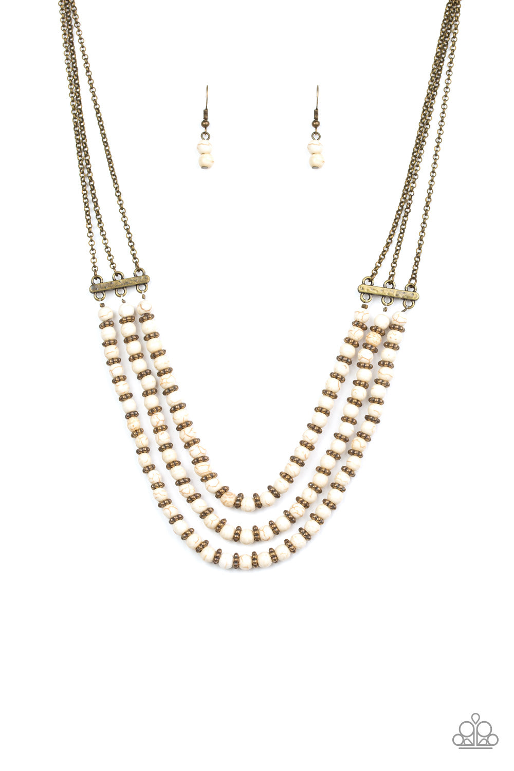 Paparazzi Accessories Terra Trails - White Necklaces - Lady T Accessories