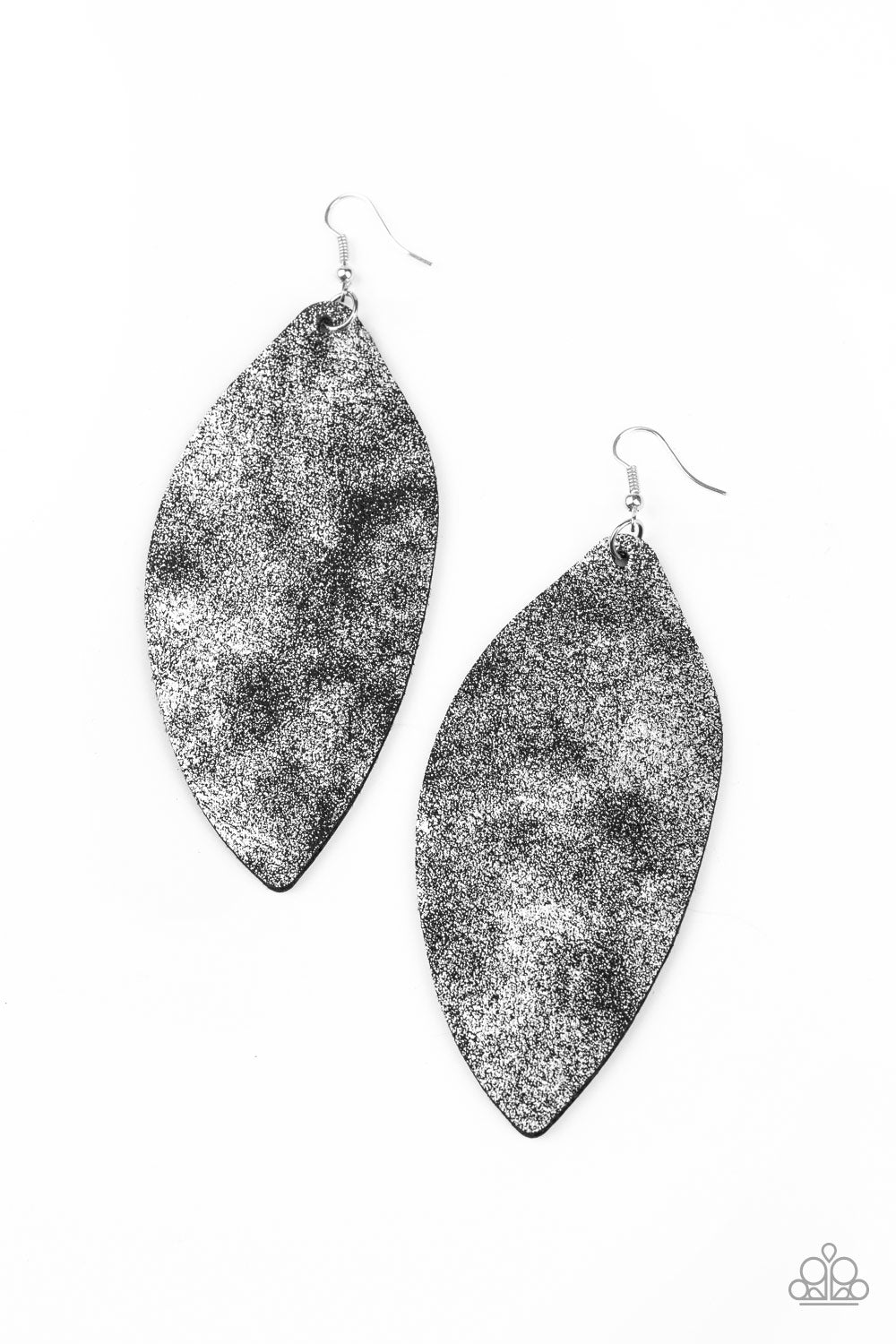 Paparazzi Accessories Serenely Smattered - Black Earrings - Lady T Accessories