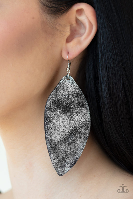 Paparazzi Accessories Serenely Smattered - Black Earrings - Lady T Accessories