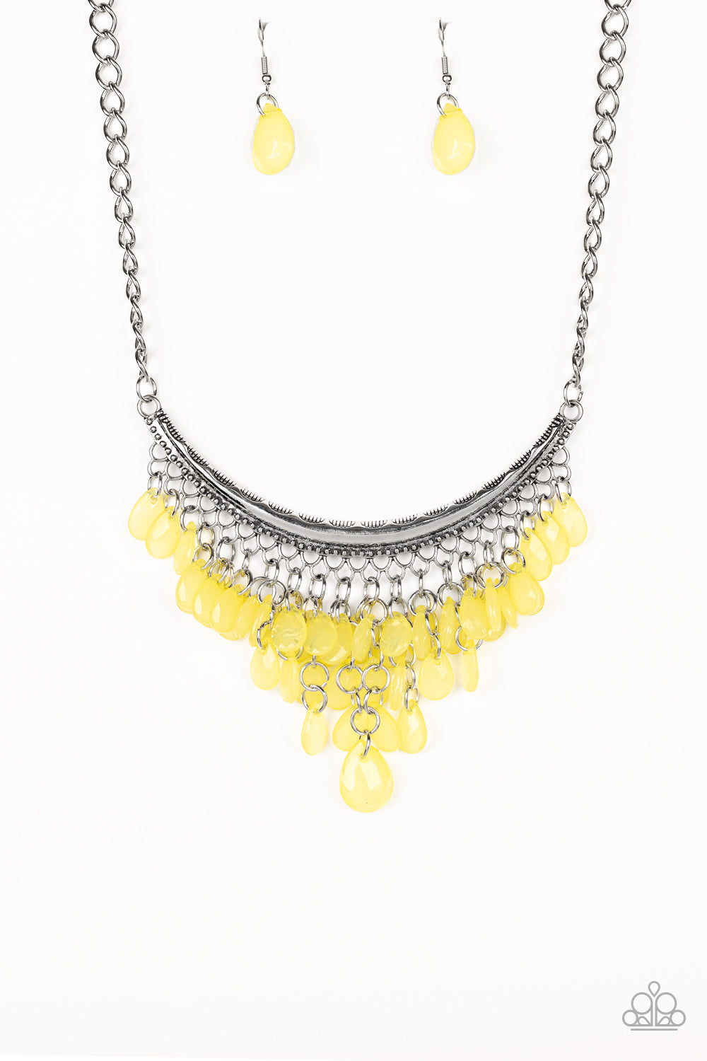 Paparazzi Accessories Rio Rainfall - Yellow Necklaces - Lady T Accessories