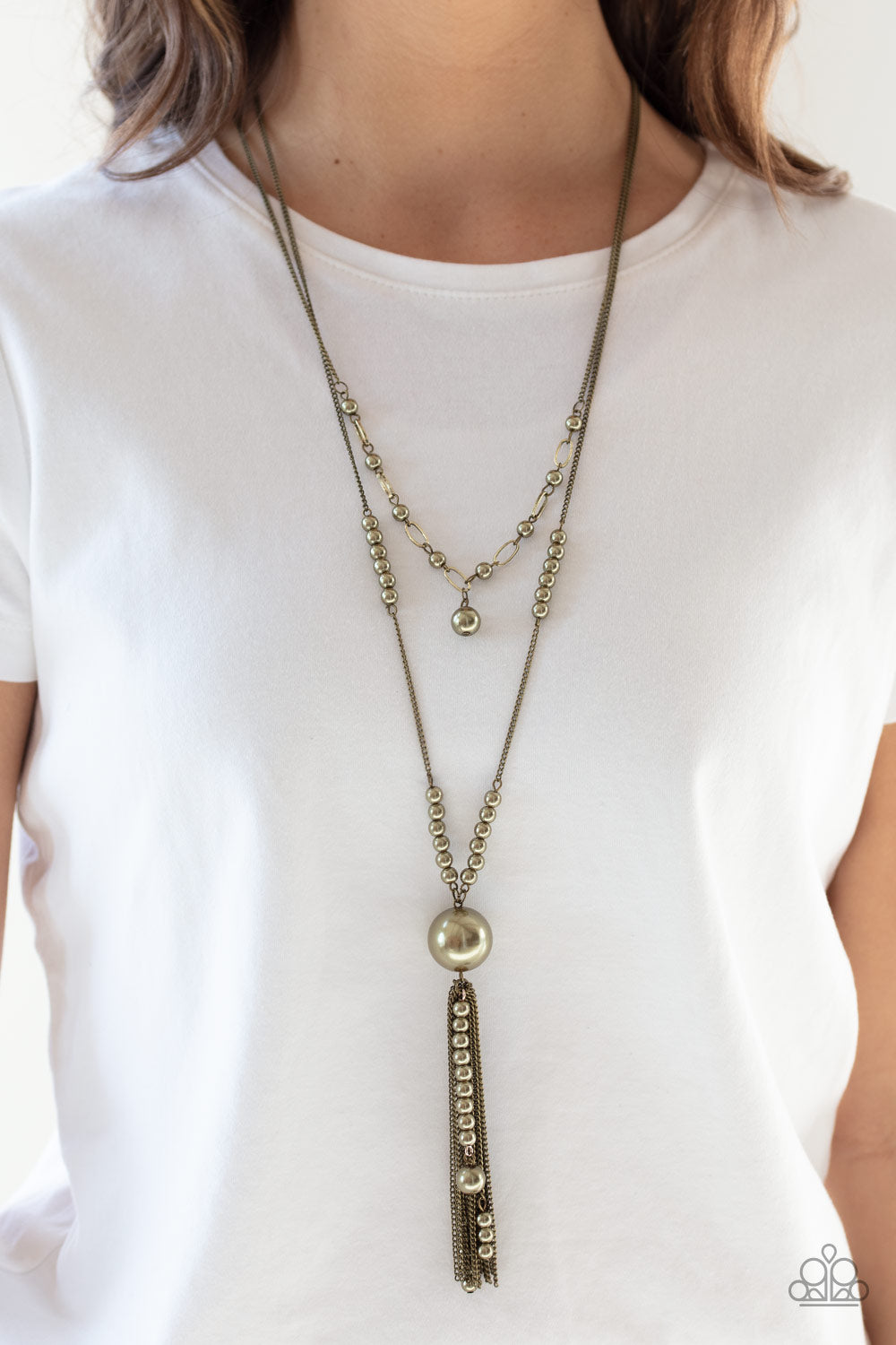 Paparazzi Accessories - Abstract Elegance - Brass Necklaces