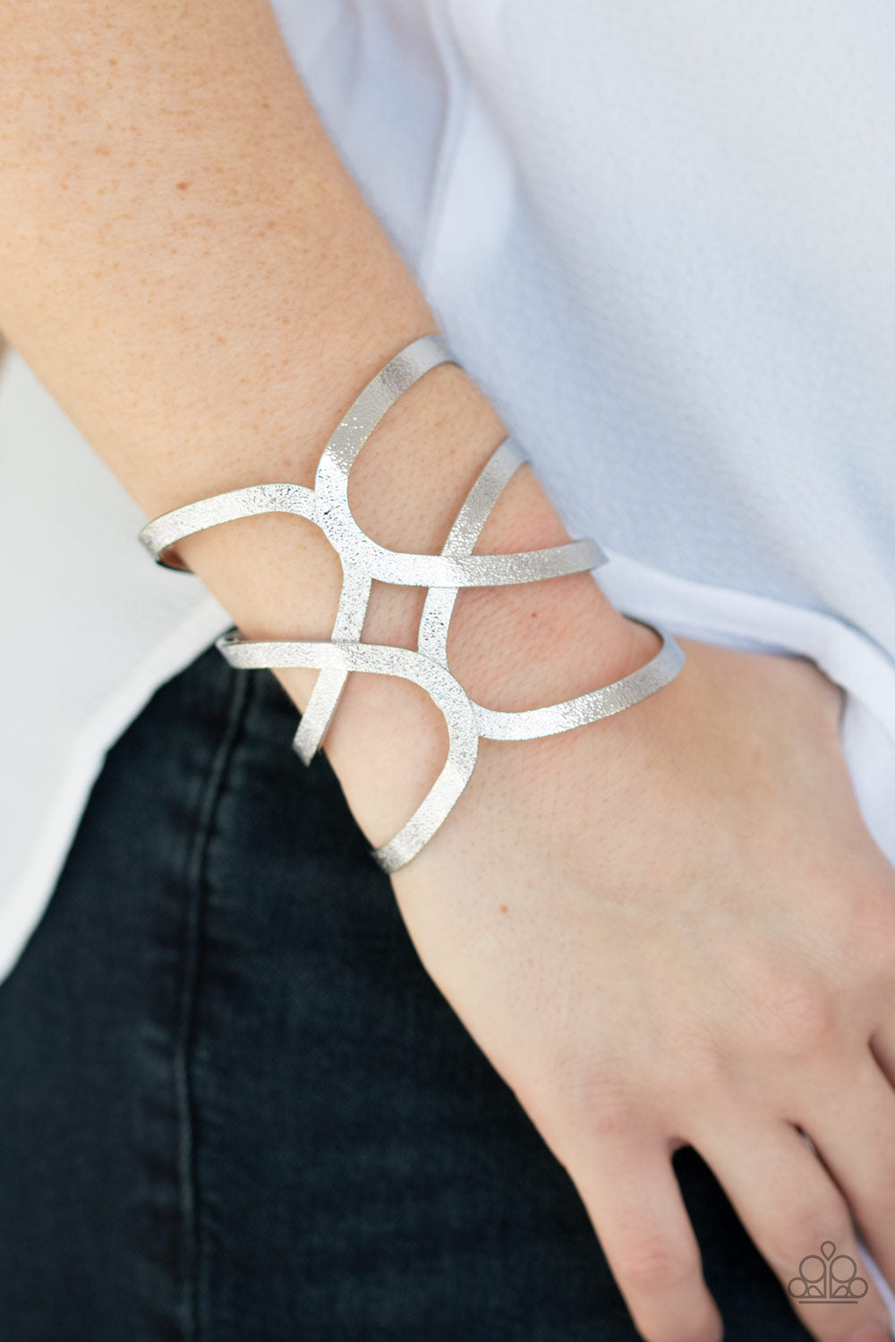 Paparazzi Accessories Crossing the Finish Line - Silver Bracelets - Lady T Accessories