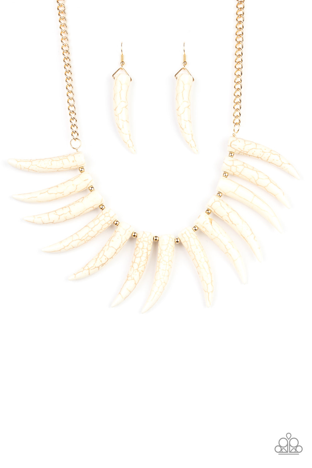 Paparazzi Accessories Tusk Tundra - White Necklaces - Lady T Accessories