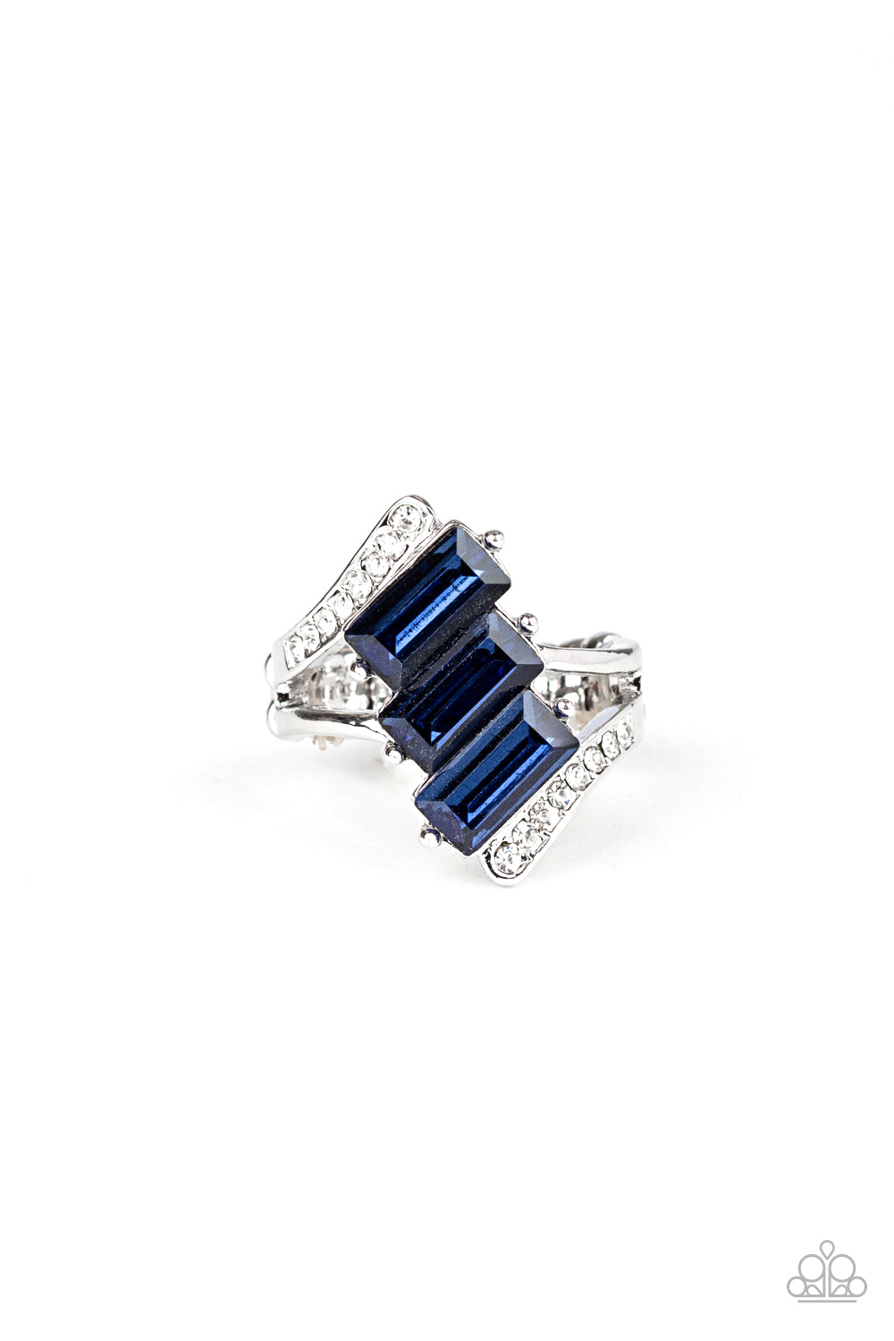 Paparazzi Accessories Triple Razzle - Blue Rings - Lady T Accessories