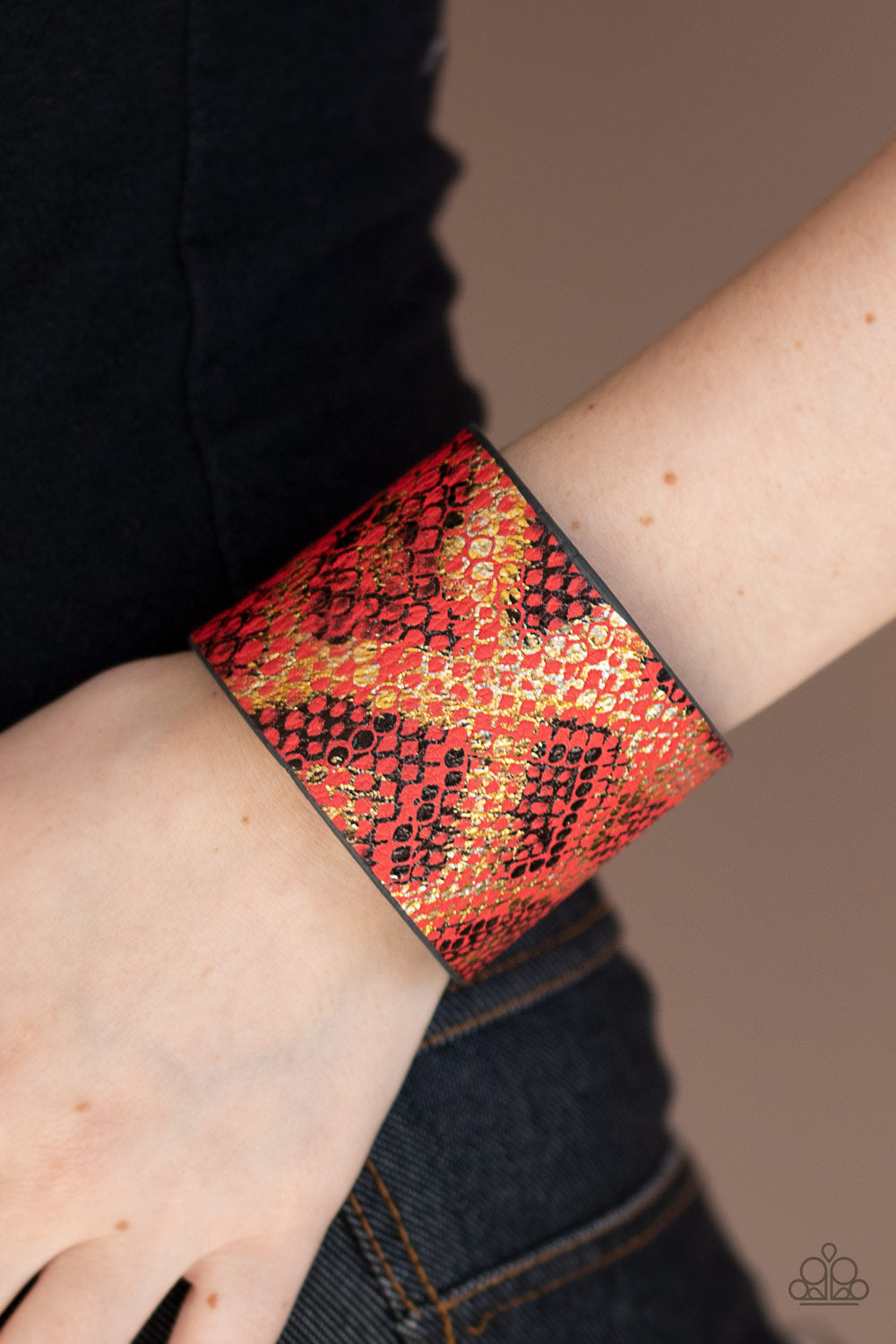 Paparazzi Accessories Serpent Shimmer - Red Bracelets - Lady T Accessories