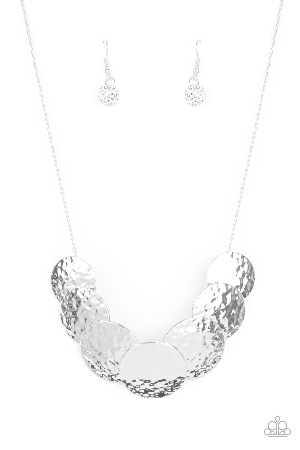 Paparazzi Accessories Radial Waves - Silver Necklaces - Lady T Accessories
