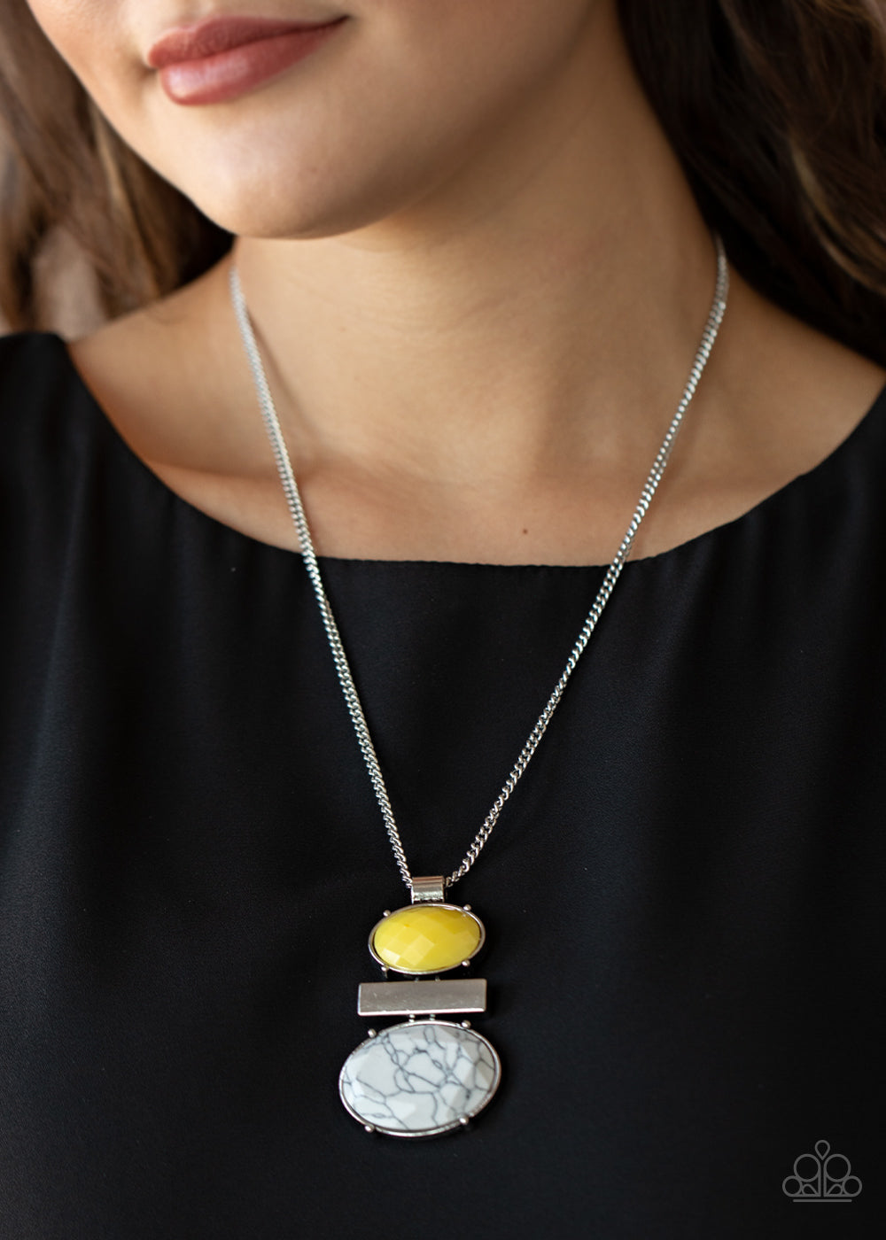Paparazzi Accessories Finding Balance - Yellow Necklaces - Lady T Accessories