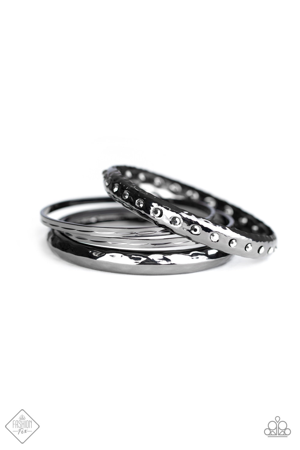 Paparazzi Accessories Revved Up Rhinestones - Black Bracelets - Lady T Accessories