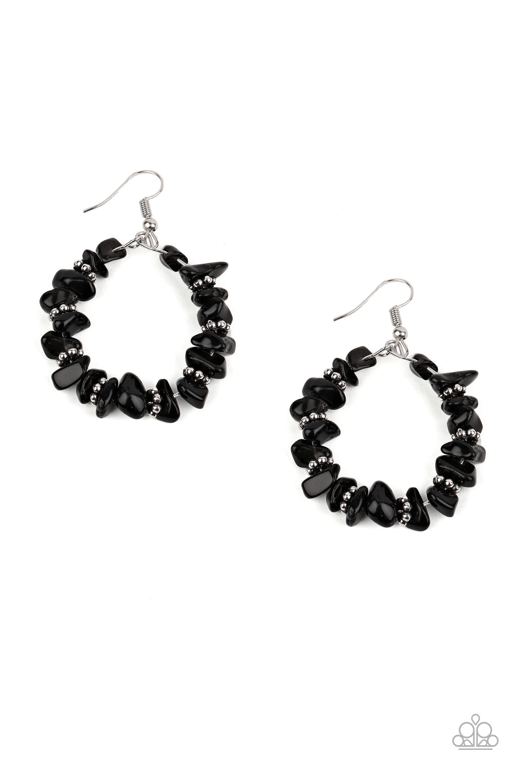 Paparazzi Accessories Going for Grounded - Black Earrings - Lady T Accessories