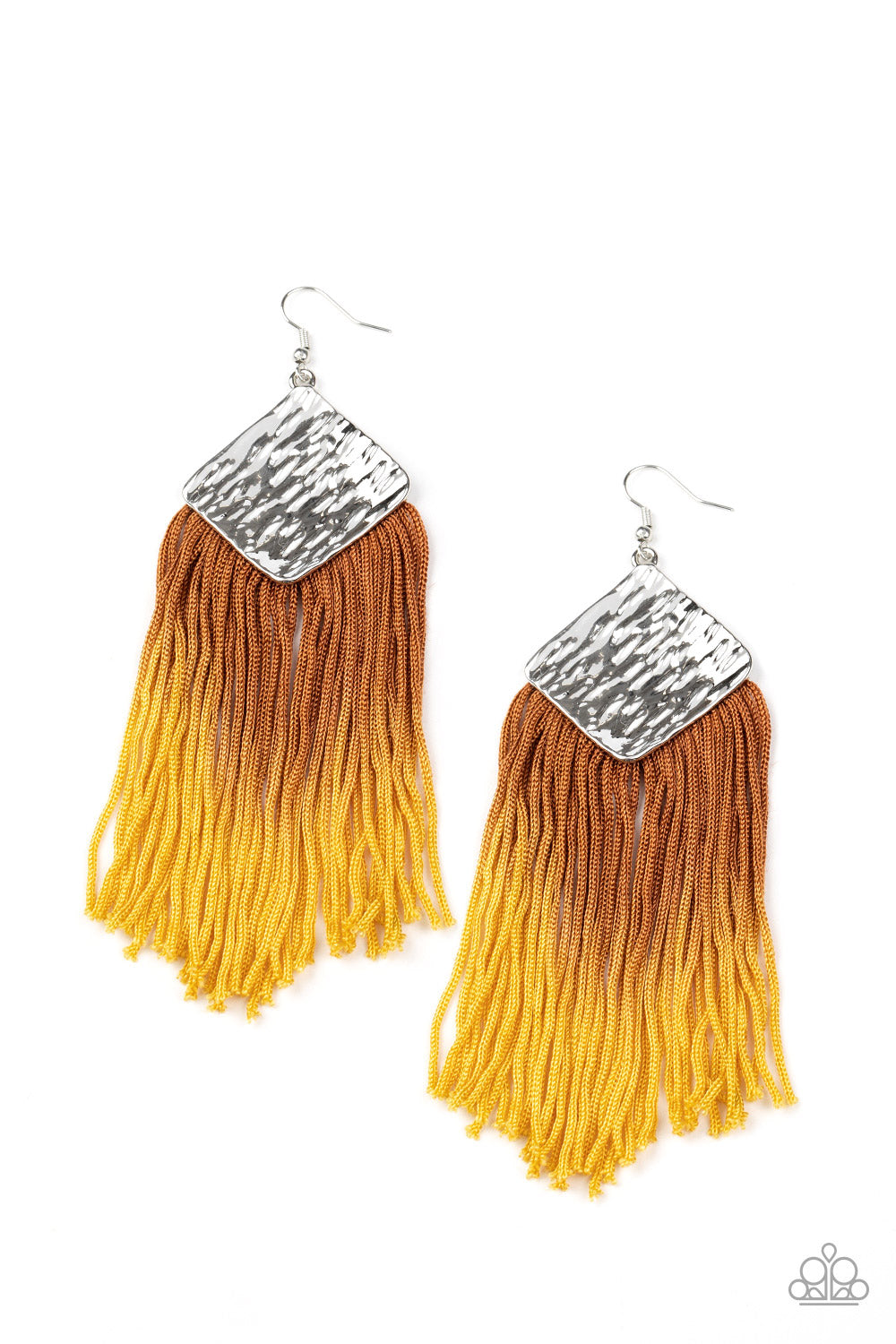 Paparazzi Accessories Dip the Scales - Yellow Earrings - Lady T Accessories