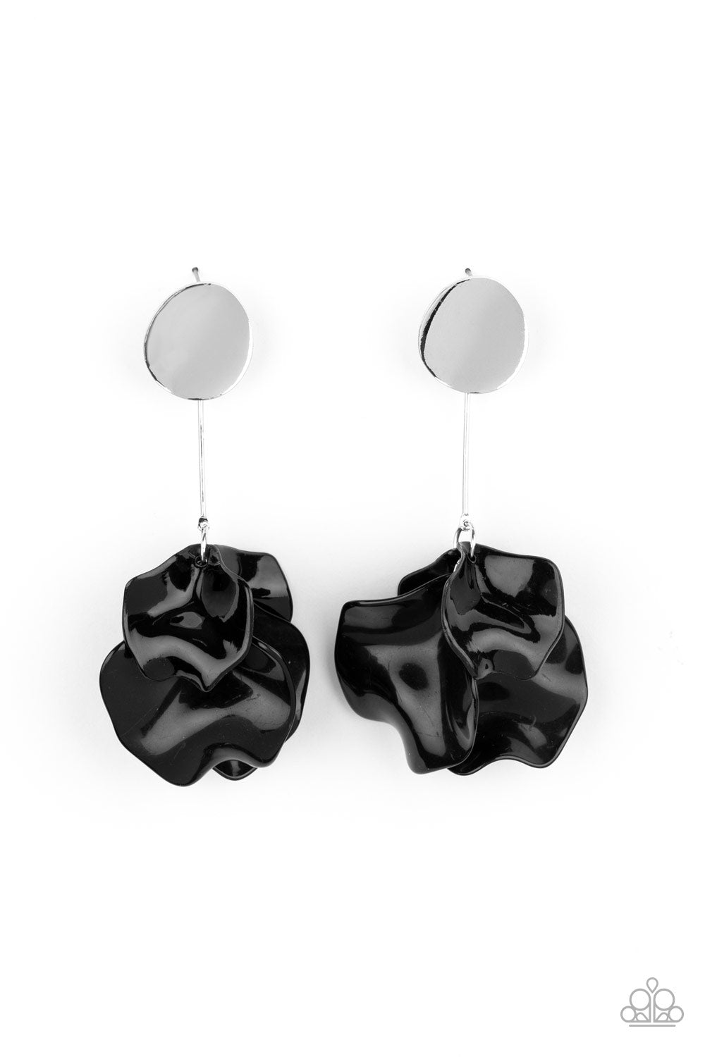 Paparazzi Accessories Petal Pathways - Black Earrings - Lady T Accessories