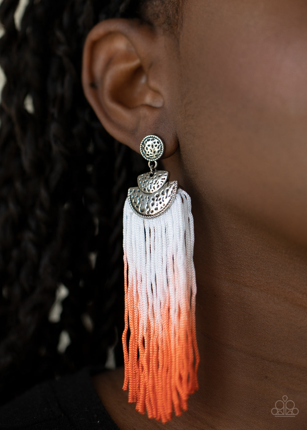 Paparazzi Accessories Dip it Up - Orange Tassel Earrings - Lady T Accessories