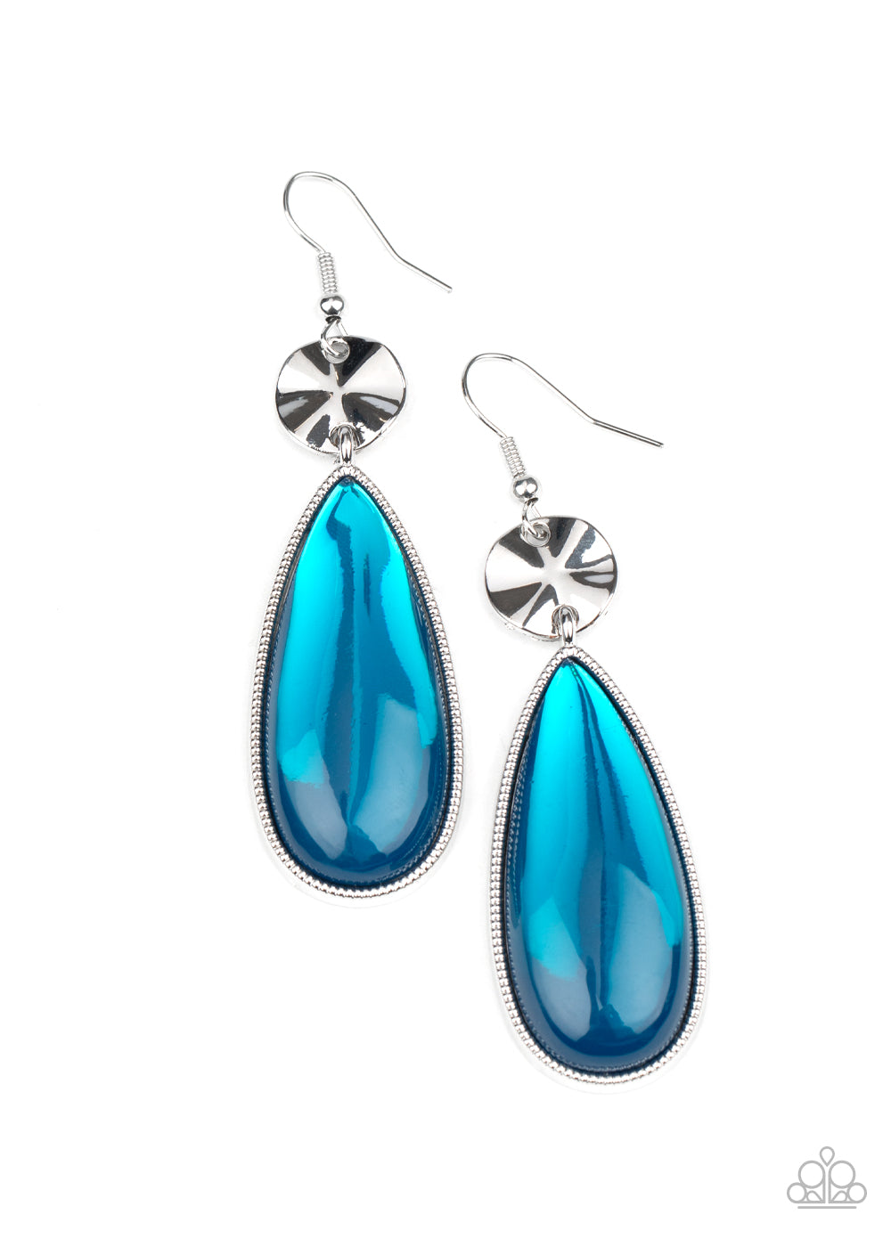 Paparazzi Accessories Jaw-Dropping Drama - Blue Earrings - Lady T Accessories