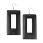 Paparazzi Accessories Totally Framed - Black Earrings - Lady T Accessories