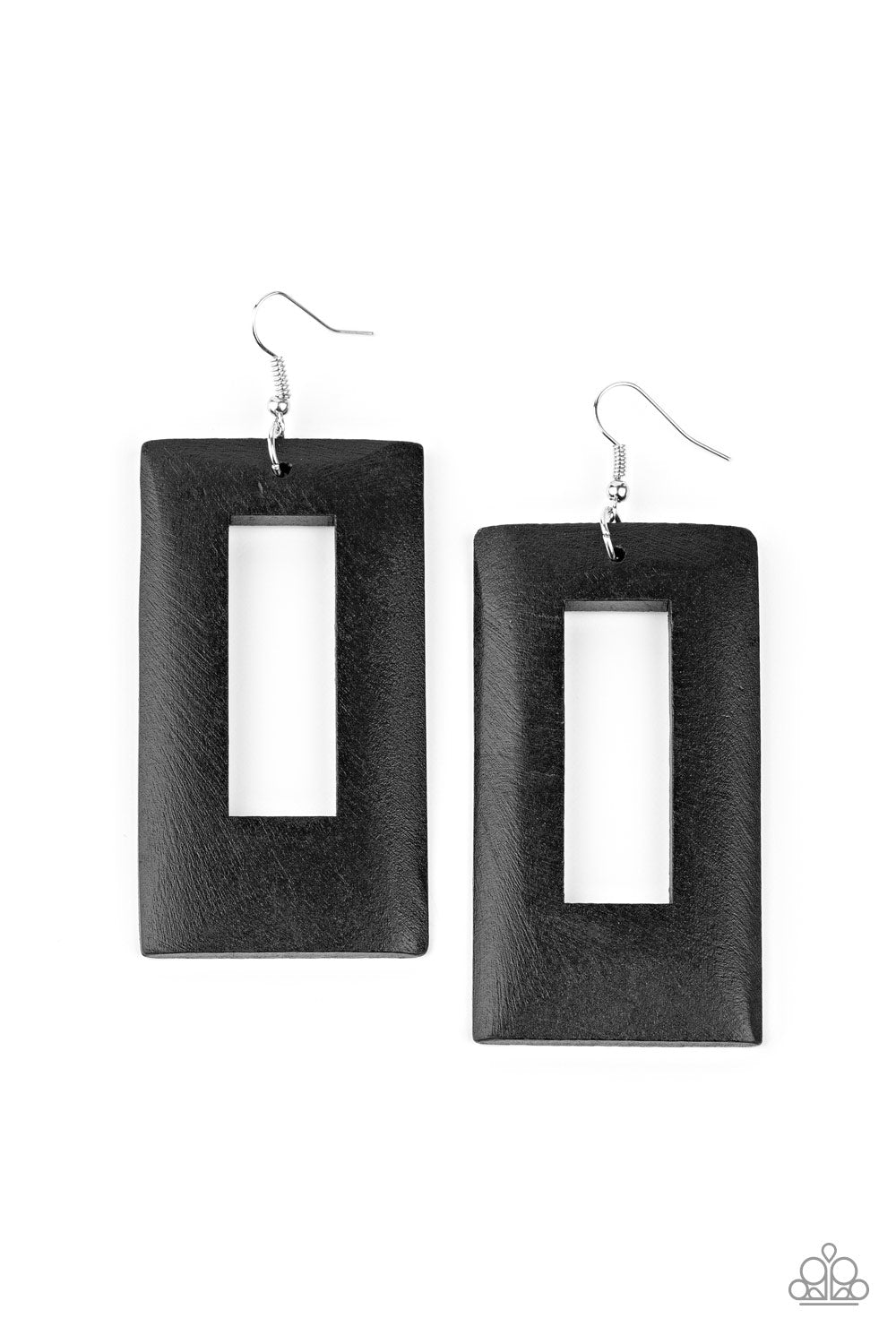 Paparazzi Accessories Totally Framed - Black Earrings - Lady T Accessories