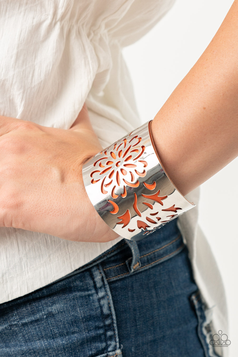 Paparazzi Accessories Get Your Bloom On - Orange Bracelets - Lady T Accessories