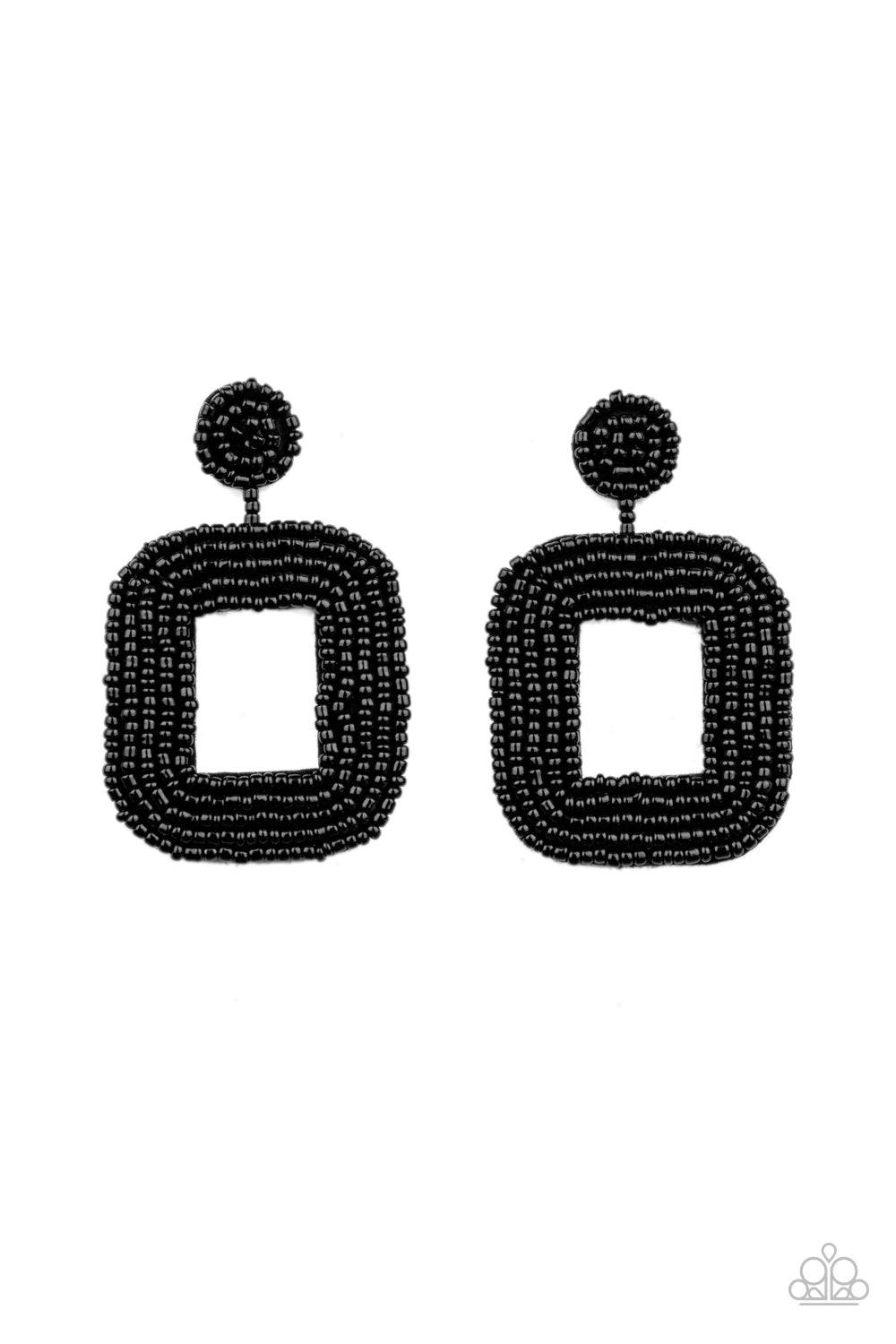 Paparazzi Accessories Beaded Bella - Black Seedbead Earrings - Lady T Accessories