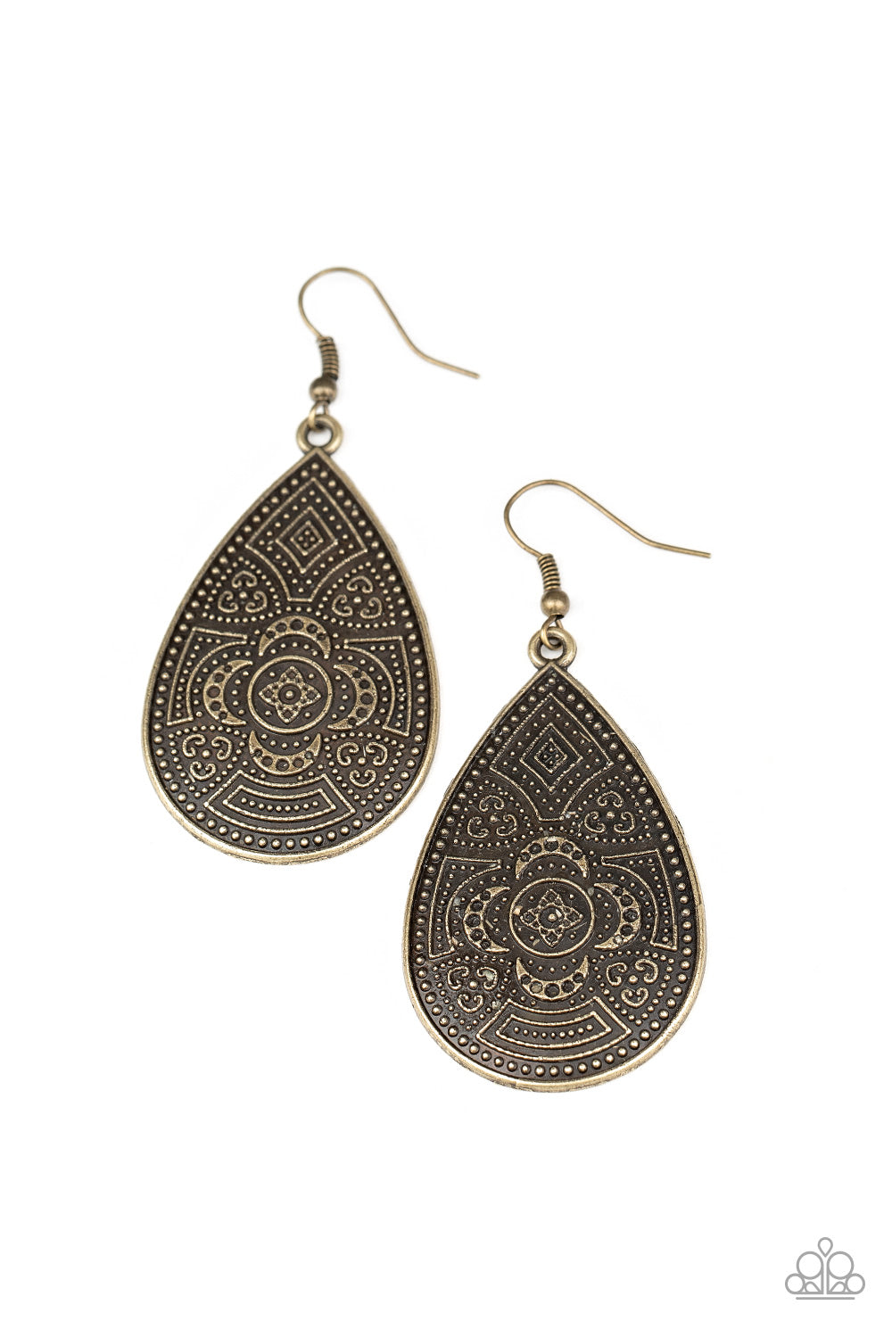 Paparazzi Accessories Tribal Takeover - Brass Earrings  - Lady T Accessories