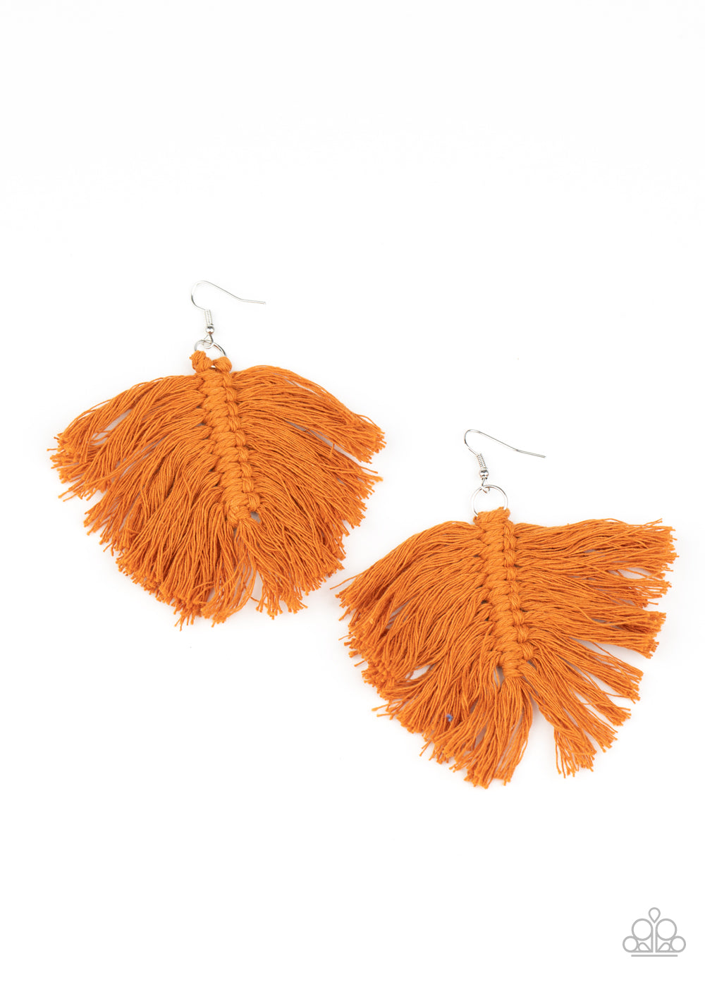 Paparazzi Accessories Macrame Mamba - Brown Earrings - Lady T Accessories