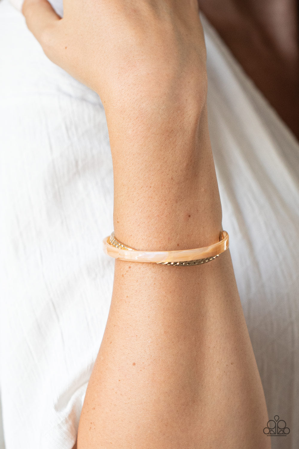 Paparazzi Accessories HAUTE on the Trail - Gold Bracelets - Lady T Accessories
