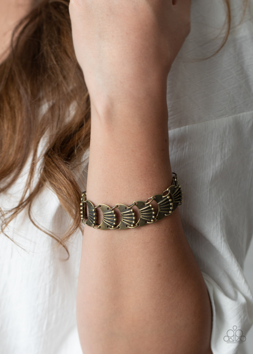 Paparazzi Accessories Moonlit Mesa - Brass Bracelets - Lady T Accessories