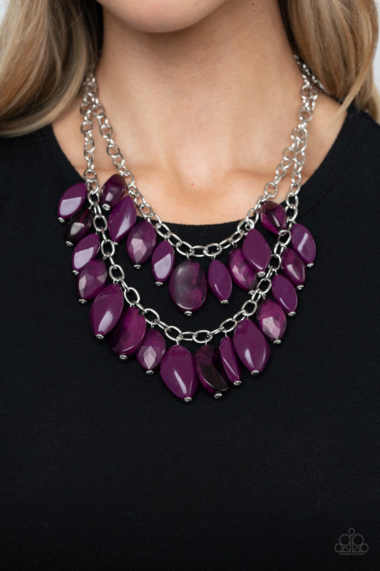 Paparazzi Accessories Palm Beach Beauty - Purple Necklaces - Lady T Accessories