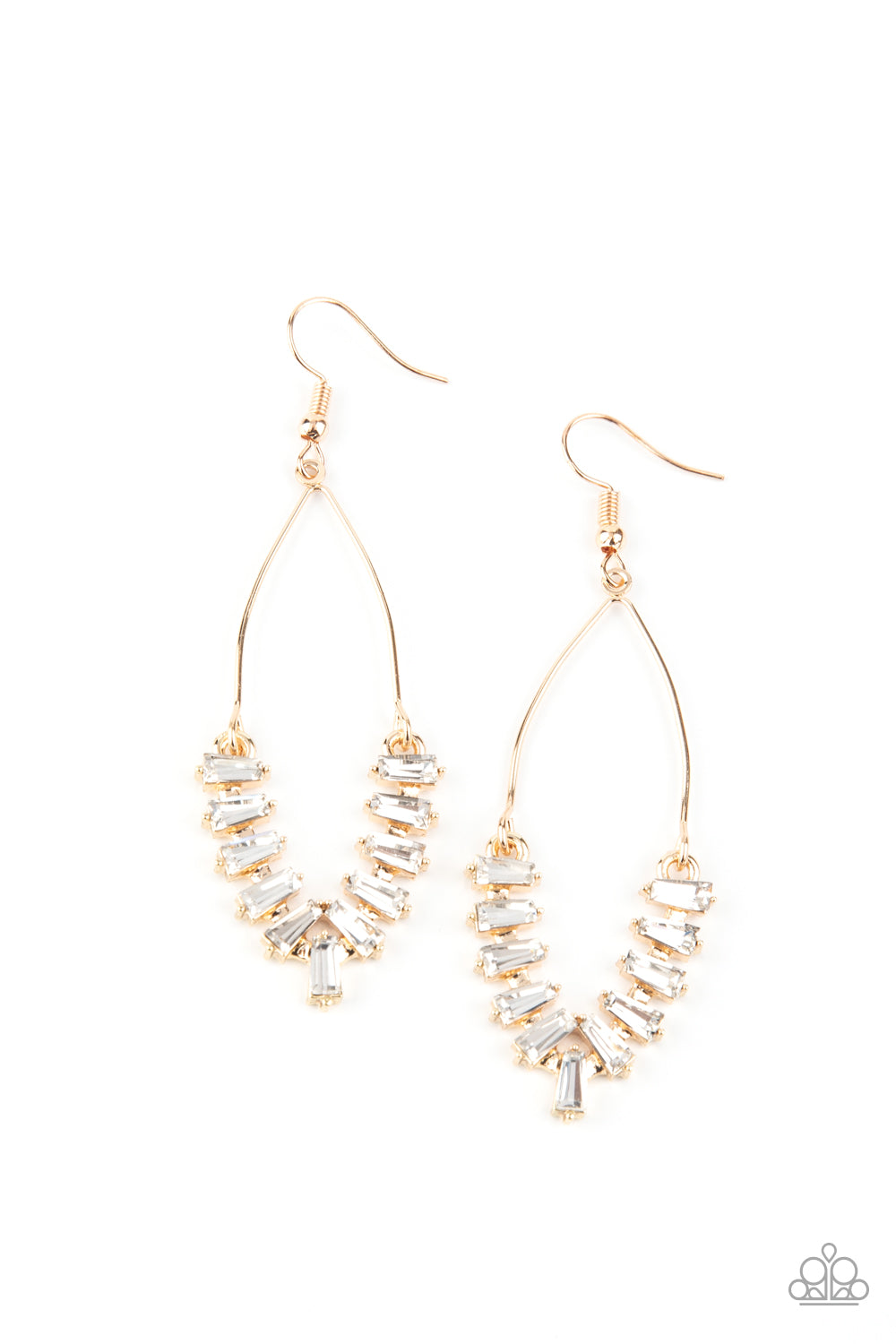 Paparazzi Accessories Me, Myself and Ice - Gold Earrings - Lady T Accessories
