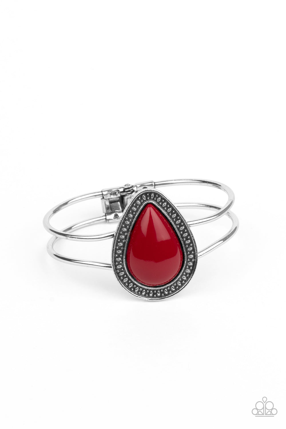 Paparazzi Accessories Over the Top Pop - Red Bracelets - Lady T Accessories
