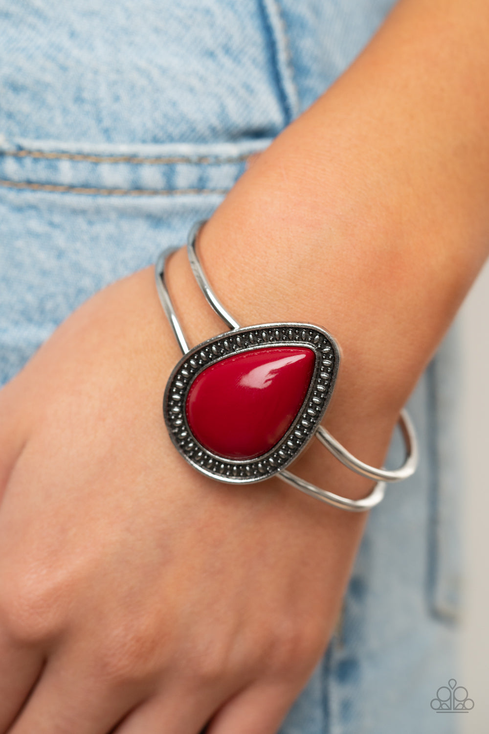 Paparazzi Accessories Over the Top Pop - Red Bracelets - Lady T Accessories