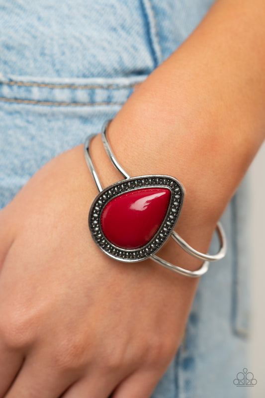 Paparazzi Accessories Over the Top Pop - Red Bracelets - Lady T Accessories