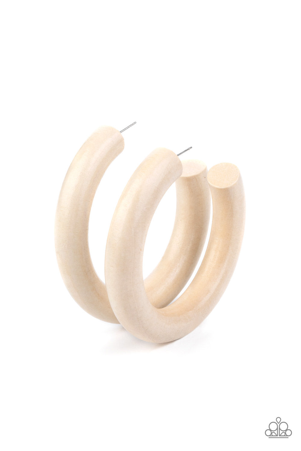 Paparazzi Accessories I WOOD Walk 500 Miles - White Earrings - Lady T Accessories