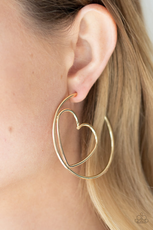 Paparazzi Accessories Love at First BRIGHT - Gold Hoop Earrings - Lady T Accessories