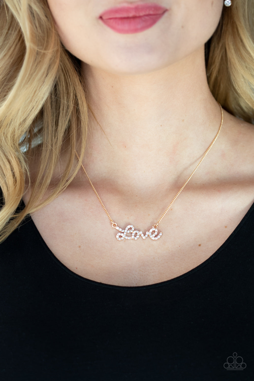Paparazzi Accessories Head Over Heels in Love - Gold Necklaces - Lady T Accessories