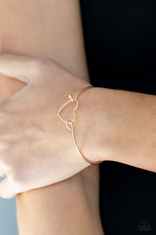 Paparazzi Accessories Make Yourself HEART - Rose Gold Bracelets - Lady T Accessories