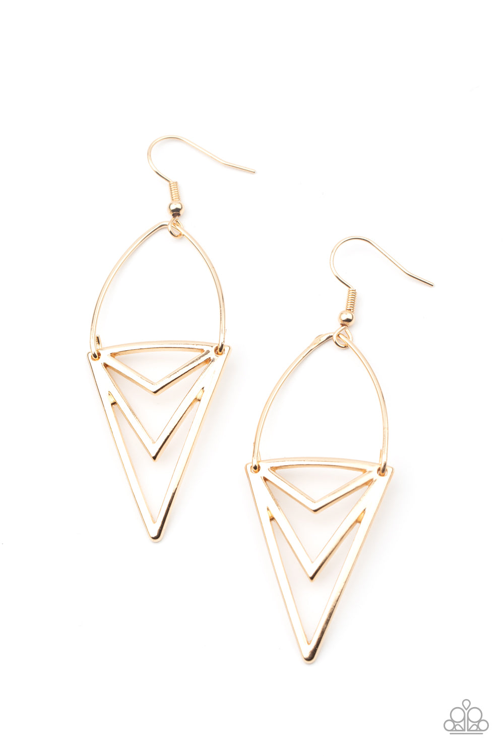 Paparazzi Accessories Proceed with Caution - Gold Earrings - Lady T Accessories