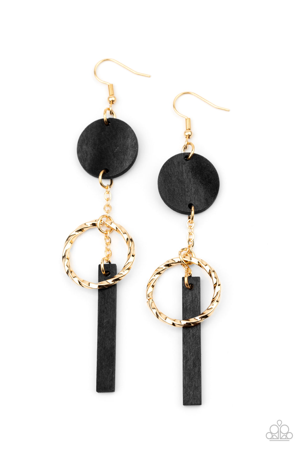 Paparazzi Accessories Raw Refinement - Black Earrings - Lady T Accessories